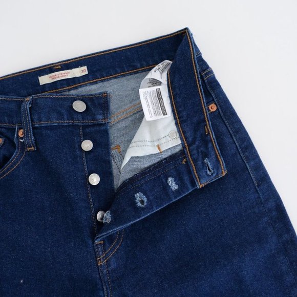 Levi's Wedgie Straight Leg High Rise Western Fringe Pocket Jeans - Picture 9 of 15